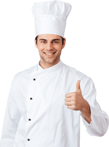 An image of a happy chef.