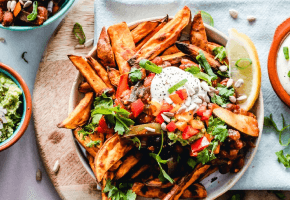 Rainbow Chicken Salad with Almod Honey Mustard Dressing recipe image.